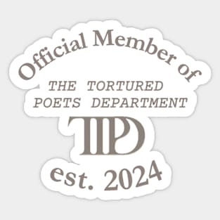 The Tortured Poets Department Sticker